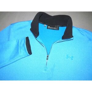 Under Armour Cold Gear GOLF Blue‎ Pull Over 1/4 Zip Athletic Jacket Men's Large